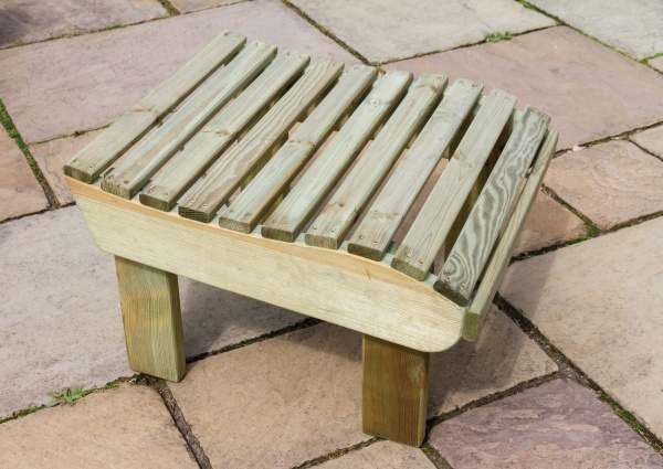 NEW LILY FOOT STOOL WOODEN PRESSURE TREATED (0.51 x 0.59 x 0.38m)